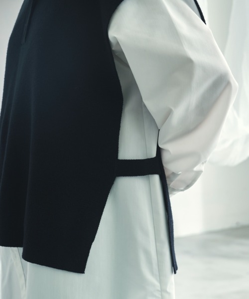 VACANCY（ヴァカンシー）の「ポロニットベスト（ベスト・レディース・ブラック/グレイッシュベージュ・FREE）」の13枚目の写真