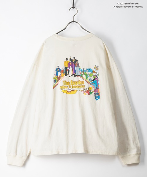 The Beatles(ザビートルズ)の「【THE BEATLES】イエローサブマリンロングスリーブT/バックプリント/ ビッグシルエット(Tシャツ/カットソー・メンズ・チャコールグレー/オフホワイト・M/L/XL)」の2枚目の写真