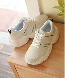 【Zipper】　厚底スタイルアップダッドスニーカー