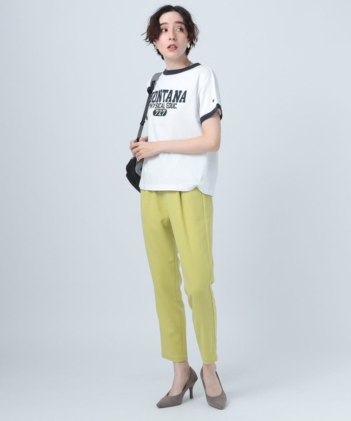 Champion(チャンピオン)の「【Champion(チャンピオン)】別注リンガーT(Tシャツ/カットソー・レディース・オフホワイト/ライトグレー/ブルー・FREE)」の19枚目の写真