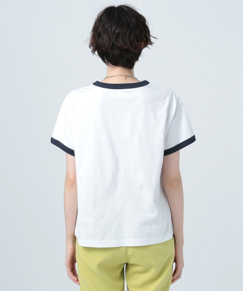 Champion(チャンピオン)の「【Champion(チャンピオン)】別注リンガーT(Tシャツ/カットソー・レディース・オフホワイト/ライトグレー/ブルー・FREE)」の20枚目の写真