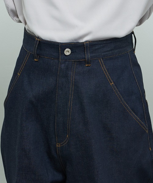 Lui's（ルイス）の「センタープレスワイドデニム（デニムパンツ・メンズ・インディゴブルー/アイボリー・SMALL/MEDIUM）」の19枚目の写真