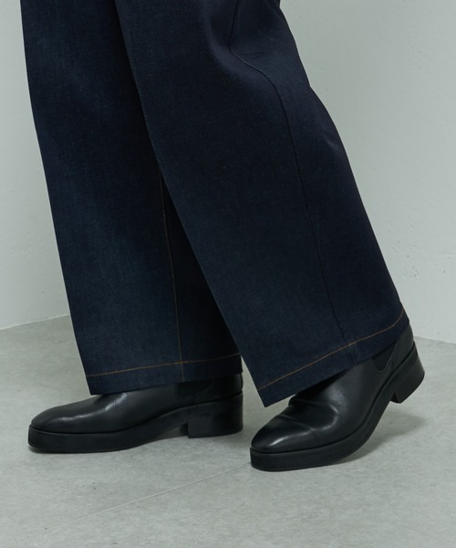 Lui's（ルイス）の「センタープレスワイドデニム（デニムパンツ・メンズ・インディゴブルー/アイボリー・SMALL/MEDIUM）」の12枚目の写真