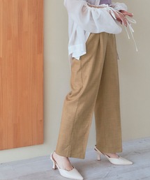 リネンライクセミワイドパンツ