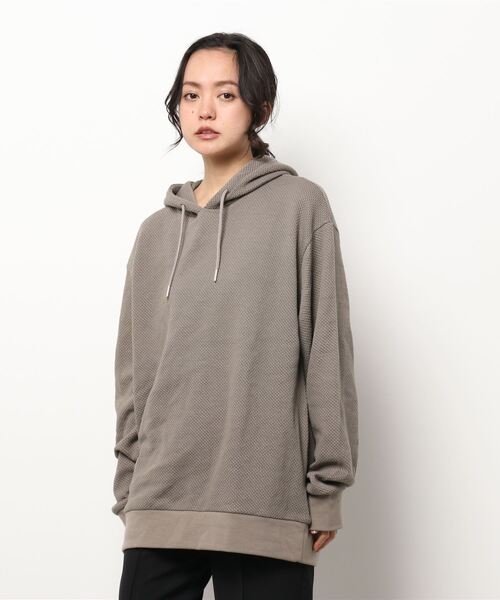 Bling Leads(ブリングリーズ)の「【Bl】【Bling leads】カノコワッフル プルパーカー(パーカー・レディース・ブラック/モカ/グレイッシュベージュ/グレイッシュブルー・MEDIUM/LARGE/X-LARGE)」の3枚目の写真