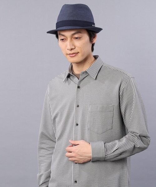 TAKEO KIKUCHI(タケオキクチ)の「◆【スタンダード】 シャンブレーエステルハット(ハット・メンズ・グレー/ネイビー・00)」の9枚目の写真