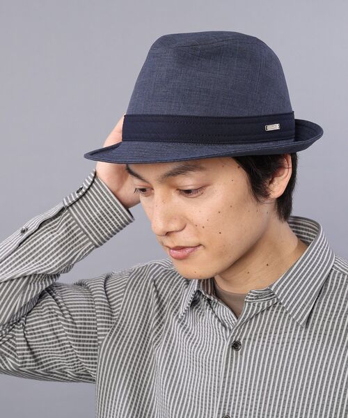 TAKEO KIKUCHI(タケオキクチ)の「◆【スタンダード】 シャンブレーエステルハット(ハット・メンズ・グレー/ネイビー・00)」の10枚目の写真