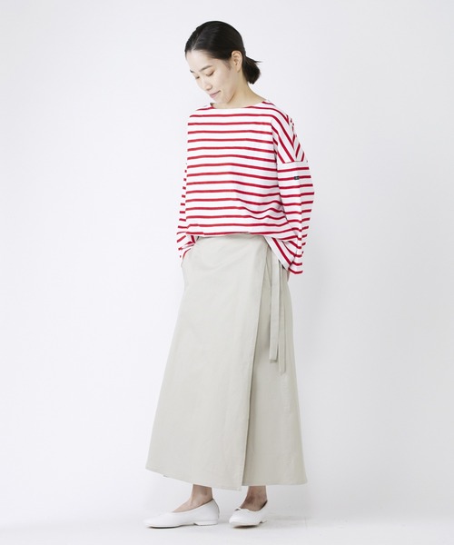 NIMES(ニーム)の「Leminor ボーダー ビッグ(Tシャツ/カットソー・レディース・レッド/ブラック/ピンク・FREE)」の1枚目の写真