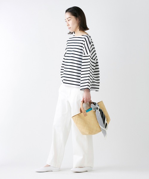NIMES(ニーム)の「Leminor ボーダー ビッグ(Tシャツ/カットソー・レディース・レッド/ブラック/ピンク・FREE)」の2枚目の写真