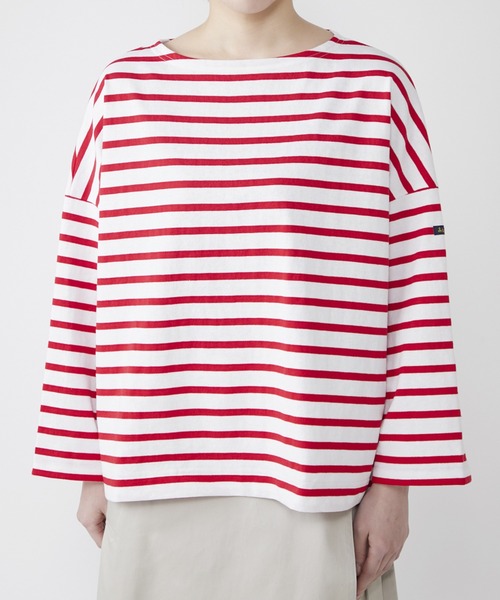 NIMES(ニーム)の「Leminor ボーダー ビッグ(Tシャツ/カットソー・レディース・レッド/ブラック/ピンク・FREE)」の4枚目の写真