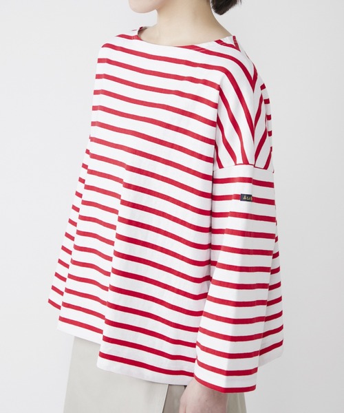 NIMES(ニーム)の「Leminor ボーダー ビッグ(Tシャツ/カットソー・レディース・レッド/ブラック/ピンク・FREE)」の5枚目の写真