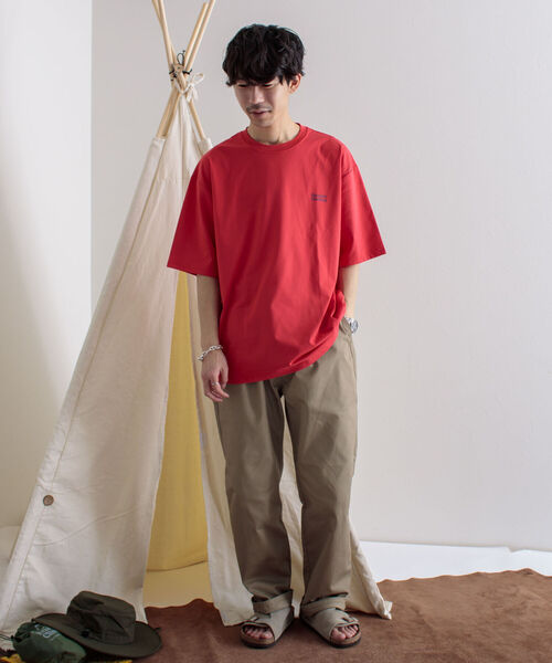 Franklin Climbing（フランクリンクライミング）の「【Franklin Climbing/フランクリンクライミング】ボックスロゴ バックプリントTシャツ（Tシャツ/カットソー・メンズ・オフホワイト/ブラック/ターコイズブルー/マスタード/レッド・SMALL/MEDIUM/LARGE）」の6枚目の写真