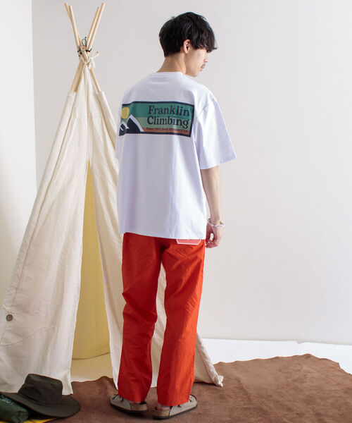 Franklin Climbing（フランクリンクライミング）の「【Franklin Climbing/フランクリンクライミング】ボックスロゴ バックプリントTシャツ（Tシャツ/カットソー・メンズ・オフホワイト/ブラック/ターコイズブルー/マスタード/レッド・SMALL/MEDIUM/LARGE）」の18枚目の写真