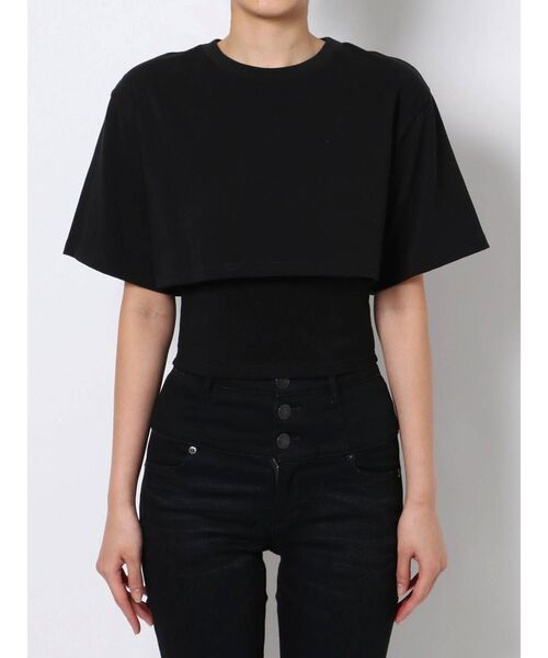 EMODA（エモダ）の「レイヤードハーフトップ（Tシャツ/カットソー・レディース・ホワイト/ブラック/イエロー/グリーン・FREE）」の19枚目の写真