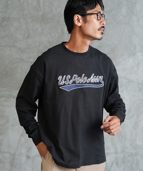 U.S. POLO ASSN.（ユーエスポロアッスン）の「US.POLO ASSN./ユーエスポロアッスン ブランド別注 オーバーサイズ ワンポイント刺繍長袖Tシャツ（Tシャツ/カットソー・メンズ・ホワイト/ブラック/ダークグリーン/ネイビー/ライトベージュ/ブラック系その他2/ブルー系その他2/ホワイト系その他/ベージュ系その他/ベージュ系その他2/グリーン系その他/グリーン系その他2/ブルー系その他/ブラック系その他/ホワイト系その他2・MEDIUM/LARGE）」の6枚目の写真