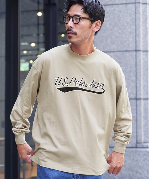 U.S. POLO ASSN.（ユーエスポロアッスン）の「US.POLO ASSN./ユーエスポロアッスン ブランド別注 オーバーサイズ ワンポイント刺繍長袖Tシャツ（Tシャツ/カットソー・メンズ・ホワイト/ブラック/ダークグリーン/ネイビー/ライトベージュ/ブラック系その他2/ブルー系その他2/ホワイト系その他/ベージュ系その他/ベージュ系その他2/グリーン系その他/グリーン系その他2/ブルー系その他/ブラック系その他/ホワイト系その他2・MEDIUM/LARGE）」の8枚目の写真