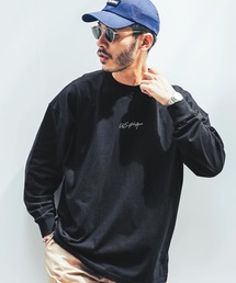US.POLO ASSN./ユーエスポロアッスン ブランド別注 オーバーサイズ ワンポイント刺繍長袖Tシャツ