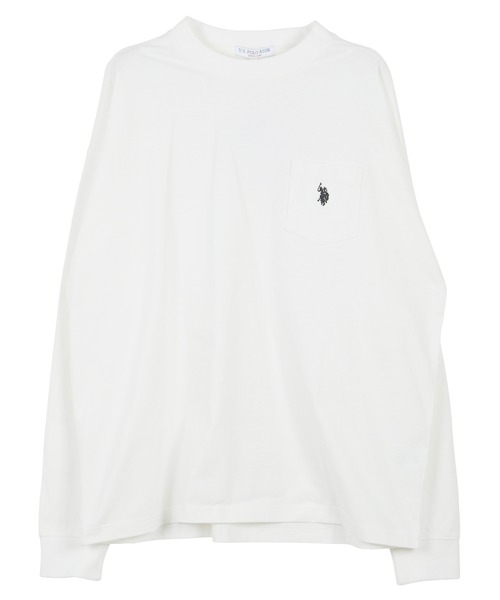 U.S. POLO ASSN.（ユーエスポロアッスン）の「US.POLO ASSN./ユーエスポロアッスン ブランド別注 オーバーサイズ ワンポイント刺繍長袖Tシャツ（Tシャツ/カットソー・メンズ・ホワイト/ブラック/ダークグリーン/ネイビー/ライトベージュ/ブラック系その他2/ブルー系その他2/ホワイト系その他/ベージュ系その他/ベージュ系その他2/グリーン系その他/グリーン系その他2/ブルー系その他/ブラック系その他/ホワイト系その他2・MEDIUM/LARGE）」の16枚目の写真