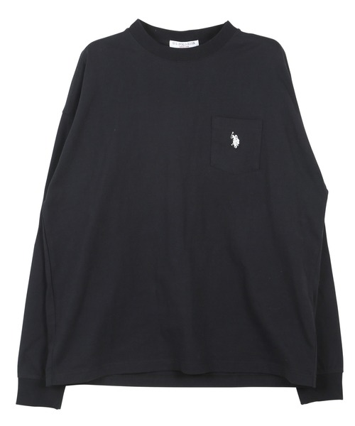 U.S. POLO ASSN.（ユーエスポロアッスン）の「US.POLO ASSN./ユーエスポロアッスン ブランド別注 オーバーサイズ ワンポイント刺繍長袖Tシャツ（Tシャツ/カットソー・メンズ・ホワイト/ブラック/ダークグリーン/ネイビー/ライトベージュ/ブラック系その他2/ブルー系その他2/ホワイト系その他/ベージュ系その他/ベージュ系その他2/グリーン系その他/グリーン系その他2/ブルー系その他/ブラック系その他/ホワイト系その他2・MEDIUM/LARGE）」の19枚目の写真