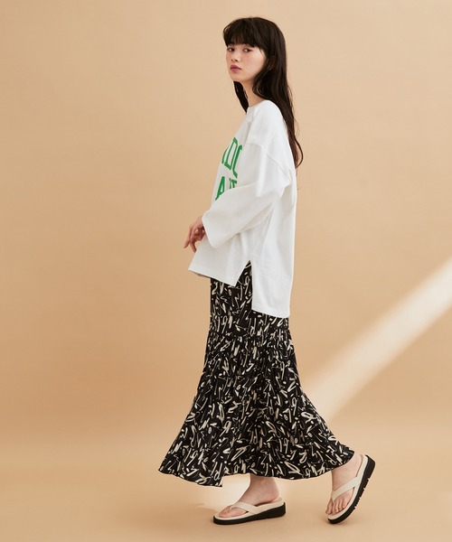 ADAM ET ROPE'（アダムエロペ）の「ラウンド切り替えティアードスカート（スカート・レディース・グリーン/ブラック系その他/ホワイト系その他5・FREE）」の6枚目の写真