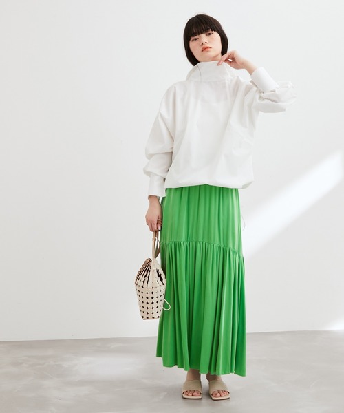ADAM ET ROPE'（アダムエロペ）の「ラウンド切り替えティアードスカート（スカート・レディース・グリーン/ブラック系その他/ホワイト系その他5・FREE）」の16枚目の写真