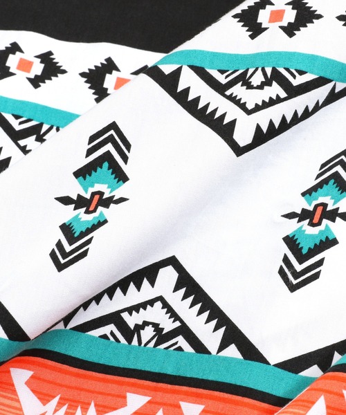 Wrangler（ラングラー）の「［Wrangler ラングラー］Women’s Western Retro Snap Dress アステカ柄 ウエスタン シャツ ワンピース（シャツワンピース・レディース・ホワイト×ブラック・S/M/L）」の9枚目の写真