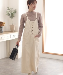 ElegChic（エレグシック）の「ツイルマキシ丈 スカート サロペット（サロペット/オーバーオール）」