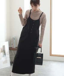 ElegChic（エレグシック）の「ツイルマキシ丈スカートサロペット（サロペット/オーバーオール）」