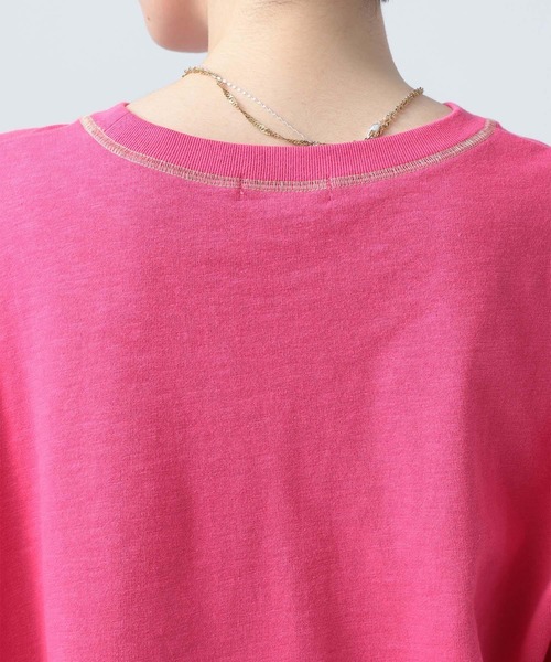 BAYFLOW（ベイフロー）の「ロゴシシュウショートプルオーバー（スウェット・レディース・ピンク/アイボリー/チャコール・FREE）」の19枚目の写真