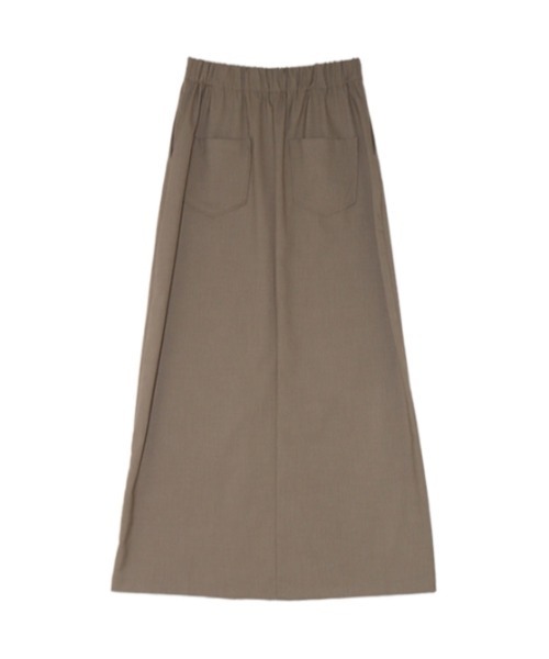 AMAIL(アマイル)の「Over slit long skirt(スカート・レディース・ブラック/ベージュ・FREE)」の8枚目の写真