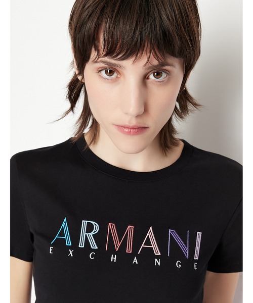 ARMANI EXCHANGE（アルマーニエクスチェンジ）の「【A|X アルマーニ エクスチェンジ】半袖クルーネックTシャツ/REGULAR（Tシャツ/カットソー・レディース・ホワイト/ブラック・MEDIUM/X-SMALL/SMALL/LARGE）」の3枚目の写真