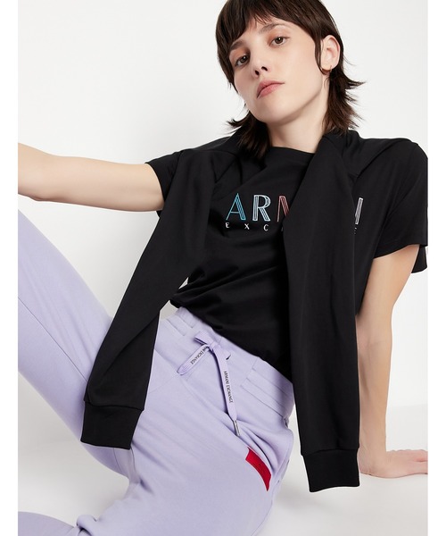 ARMANI EXCHANGE（アルマーニエクスチェンジ）の「【A|X アルマーニ エクスチェンジ】半袖クルーネックTシャツ/REGULAR（Tシャツ/カットソー・レディース・ホワイト/ブラック・MEDIUM/X-SMALL/SMALL/LARGE）」の4枚目の写真