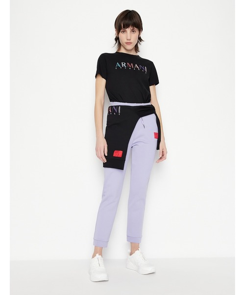 ARMANI EXCHANGE（アルマーニエクスチェンジ）の「【A|X アルマーニ エクスチェンジ】半袖クルーネックTシャツ/REGULAR（Tシャツ/カットソー・レディース・ホワイト/ブラック・MEDIUM/X-SMALL/SMALL/LARGE）」の5枚目の写真