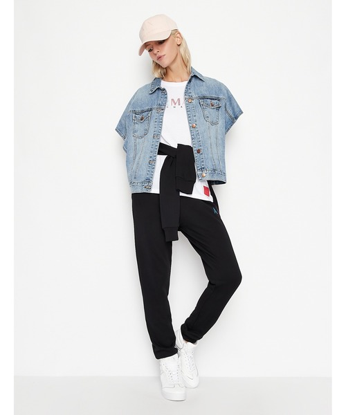 ARMANI EXCHANGE（アルマーニエクスチェンジ）の「【A|X アルマーニ エクスチェンジ】半袖クルーネックTシャツ/REGULAR（Tシャツ/カットソー・レディース・ホワイト/ブラック・MEDIUM/X-SMALL/SMALL/LARGE）」の8枚目の写真