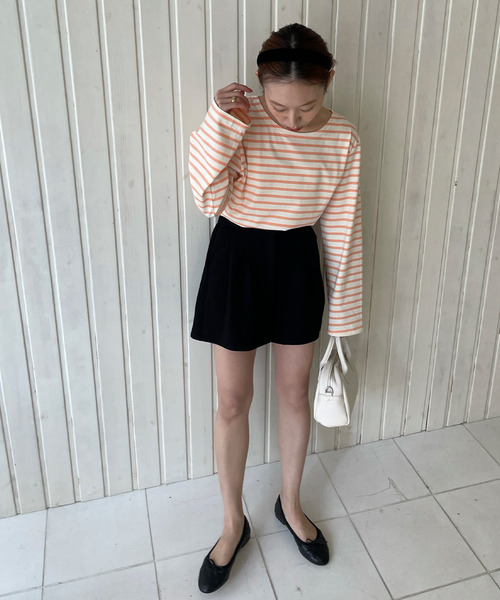 GIMME GIMME（ギミーギミー）の「【GIMME GIMME】Border cutsew gimw22s006（Tシャツ/カットソー・レディース・ピンク/ブルー・FREE）」の5枚目の写真