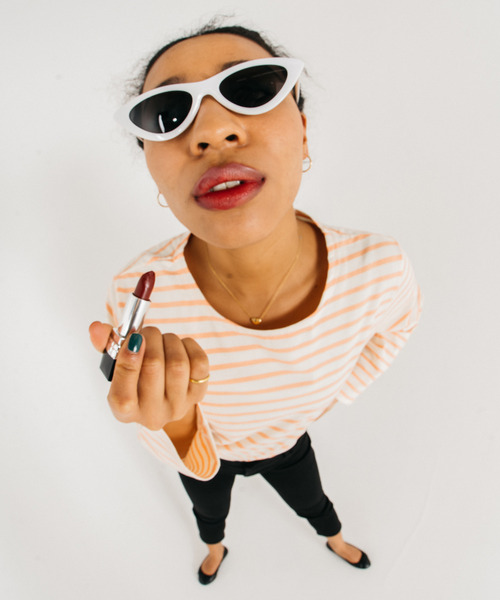 GIMME GIMME（ギミーギミー）の「【GIMME GIMME】Border cutsew gimw22s006（Tシャツ/カットソー・レディース・ピンク/ブルー・FREE）」の12枚目の写真