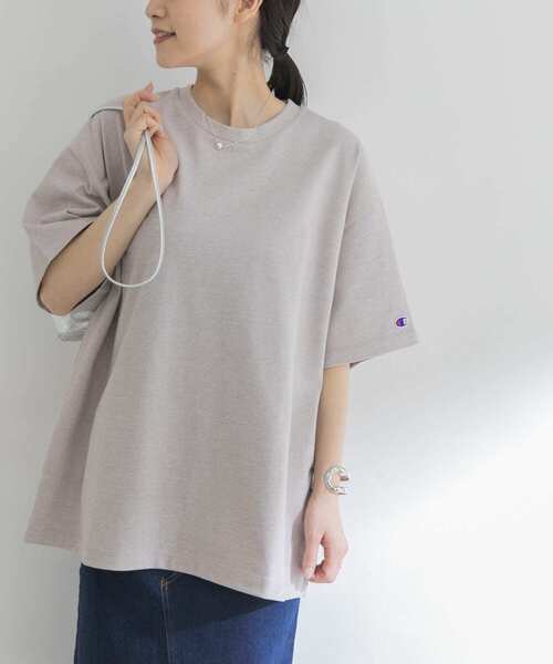 Champion（チャンピオン）の「『別注』Champion×URBAN RESEARCH　ワイドTシャツ（Tシャツ/カットソー・レディース・パープル系その他/イエロー系その他/ピンク系その他・FREE）」の15枚目の写真