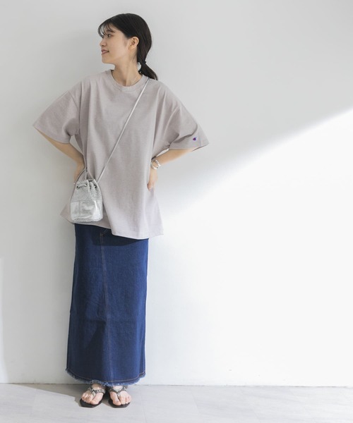 Champion（チャンピオン）の「『別注』Champion×URBAN RESEARCH　ワイドTシャツ（Tシャツ/カットソー・レディース・パープル系その他/イエロー系その他/ピンク系その他・FREE）」の19枚目の写真