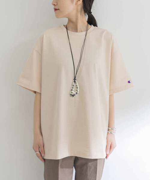 Champion（チャンピオン）の「『別注』Champion×URBAN RESEARCH　ワイドTシャツ（Tシャツ/カットソー・レディース・パープル系その他/イエロー系その他/ピンク系その他・FREE）」の20枚目の写真