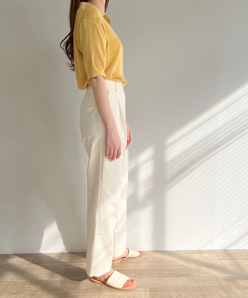 ISOOK(アイスー)の「Sheer polo knit / シアーポロニット(ポロシャツ・レディース・レッド/イエロー/グリーン・FREE)」の14枚目の写真