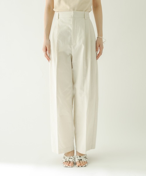 mystic（ミスティック）の「[otonamystic] タックワイドチノパンツ（チノパンツ・レディース・オフホワイト/キャメル・FREE）」の17枚目の写真