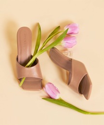 titivate | スクエアトゥクリアヒールミュールサンダル(サンダル)