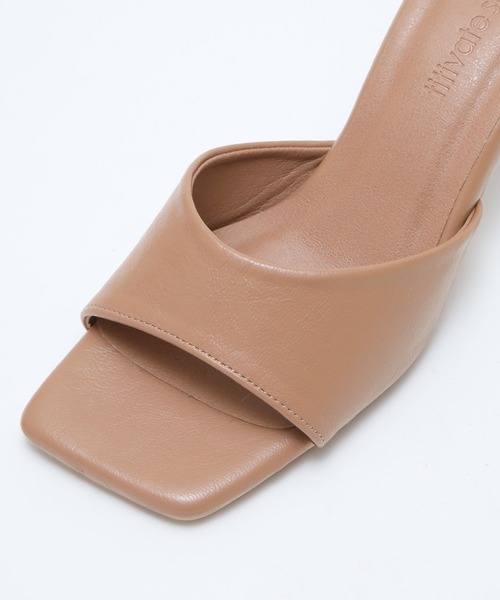 titivate（ティティベイト）の「スクエアトゥクリアヒールミュールサンダル（サンダル・レディース・ブラック/オレンジ/ホワイト系その他/モカ・LL/S/M/L）」の14枚目の写真