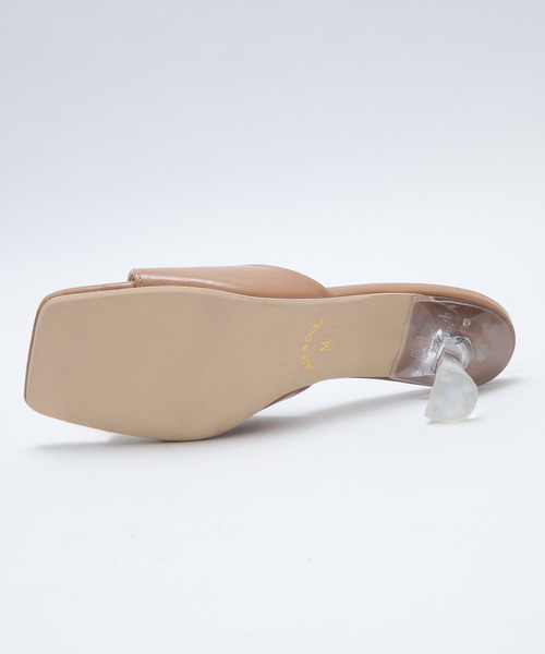 titivate（ティティベイト）の「スクエアトゥクリアヒールミュールサンダル（サンダル・レディース・ブラック/オレンジ/ホワイト系その他/モカ・LL/S/M/L）」の16枚目の写真