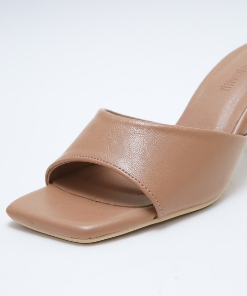 titivate（ティティベイト）の「スクエアトゥクリアヒールミュールサンダル（サンダル・レディース・ブラック/オレンジ/ホワイト系その他/モカ・LL/S/M/L）」の18枚目の写真