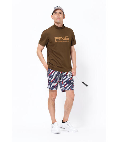 PING APPARELピン 防風撥水 ストレッチタフタ ショートパンツ 短パン PING ピン ゴルフウェア 防風撥水 ストレッチタフタ ショート