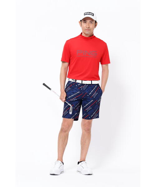 PING APPARELピン 防風撥水 ストレッチタフタ ショートパンツ 短パン PING APPARELピン 防風撥水 ストレッチタフタ ショートパンツ