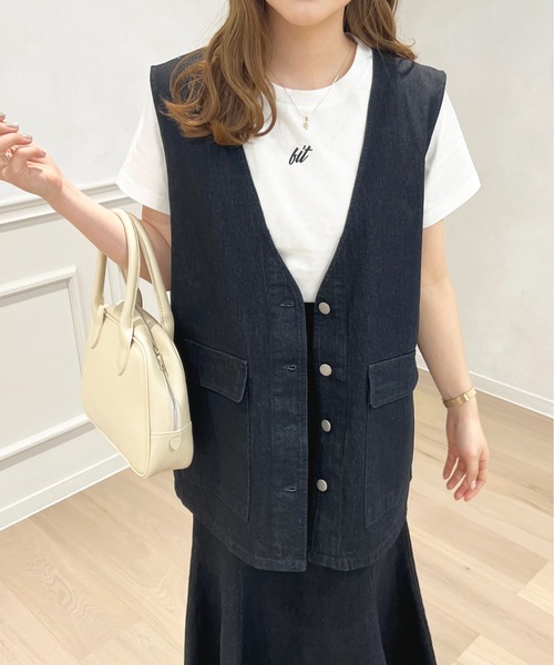 apres jour（アプレジュール）の「デニムジレ【ZOZOTOWN限定アイテム】（ベスト・レディース・ナチュラル/ライトブルー/インディゴブルー・X-LARGE/フリー）」の20枚目の写真