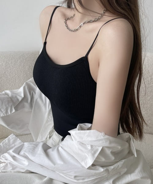 everycoco(エブリーココ)の「カップ付キャミトップス(キャミソール・レディース・ホワイト/ブラック/グレー・FREE)」の15枚目の写真