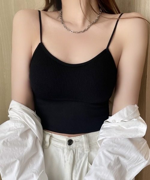 everycoco(エブリーココ)の「カップ付キャミトップス(キャミソール・レディース・ホワイト/ブラック/グレー・FREE)」の11枚目の写真